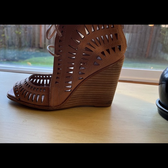 Jeffrey Campbell for Free People Radillo Wedge open toe lace up booties - Picture 5 of 14